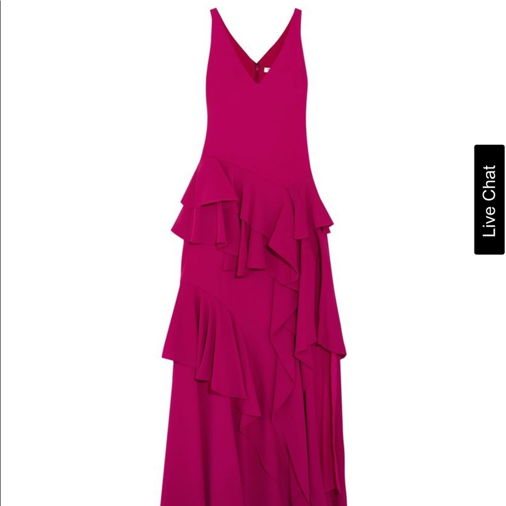 Halston Heritage Ruffled Cady Gown